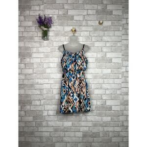 Stilletto’s Flowy Cami Blue Patterened Dress